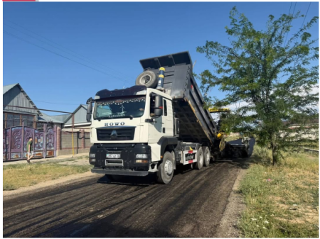 Түлкібас ауданындағы жол жөндеуі: “Ауыл – Ел бесігі” бағдарламасының жүйелі жалғасы