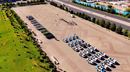 Общественная безопасность — приоритет: в Шымкенте прошёл гарнизонный развод с участием тысячи сотрудников полиции