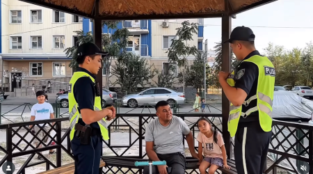 Патрульная полиция Шымкента провела разъяснительную акцию по предотвращению несчастных случаев с детьми во дворах