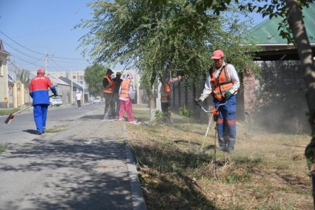 ШЫМКЕНТТЕ «ТАЗА ҚАЗАҚСТАН» БАҒДАРЛАМАСЫ АЯСЫНДА АУҚЫМДЫ ТАЗАЛЫҚ ЖҰМЫСТАРЫ ӨТТІ
