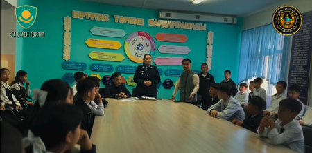 КРУГЛЫЙ СТОЛ В №135 СРЕДНЕЙ ШКОЛЕ ПО ПРОФИЛАКТИКЕ ЗОРДЛИКТА И ПОВЫШЕНИЮ ПРАВОВОЙ КУЛЬТУРЫ С УЧАСТИЕМ ИНСПЕКТОРОВ ОТДЕЛА ПО БОРЬБЕ С СЕМЕЙНО-БЫТОВЫМ НАСИЛИЕМ ДЕПАРТАМЕНТА ПОЛИЦИИ ГОРОДА ШЫМКЕНТ