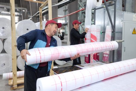 В Шымкенте открыли фабрику нетканых материалов и завод по выпуску металлических дверей