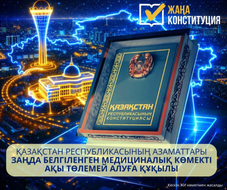 ҚР АЗАМАТТАРЫ ЗАҢДА БЕЛГІЛЕНГЕН МЕДИЦИНАЛЫҚ КӨМЕКТІ АҚЫ ТӨЛЕМЕЙ АЛУҒА ҚҰҚЫЛЫ