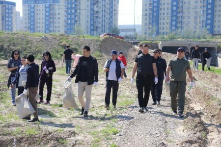 В Каратауском районе прошла акция чистоты в рамках программы «Таза Казахстан»