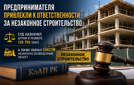 Незаконная стройка в Шымкенте обернулась штрафом и сносом объекта