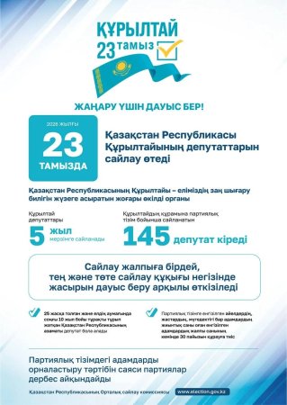 ҚҰРЫЛТАЙ САЙЛАУЫ: БАСТЫ ТАЛАПТАР МЕН ЕРЕКШЕЛІКТЕР