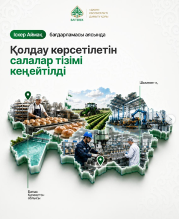 «Іскер Аймақ» бағдарламасы кеңейді: Шымкент пен Батыс Қазақстан жаңа мүмкіндіктер алды